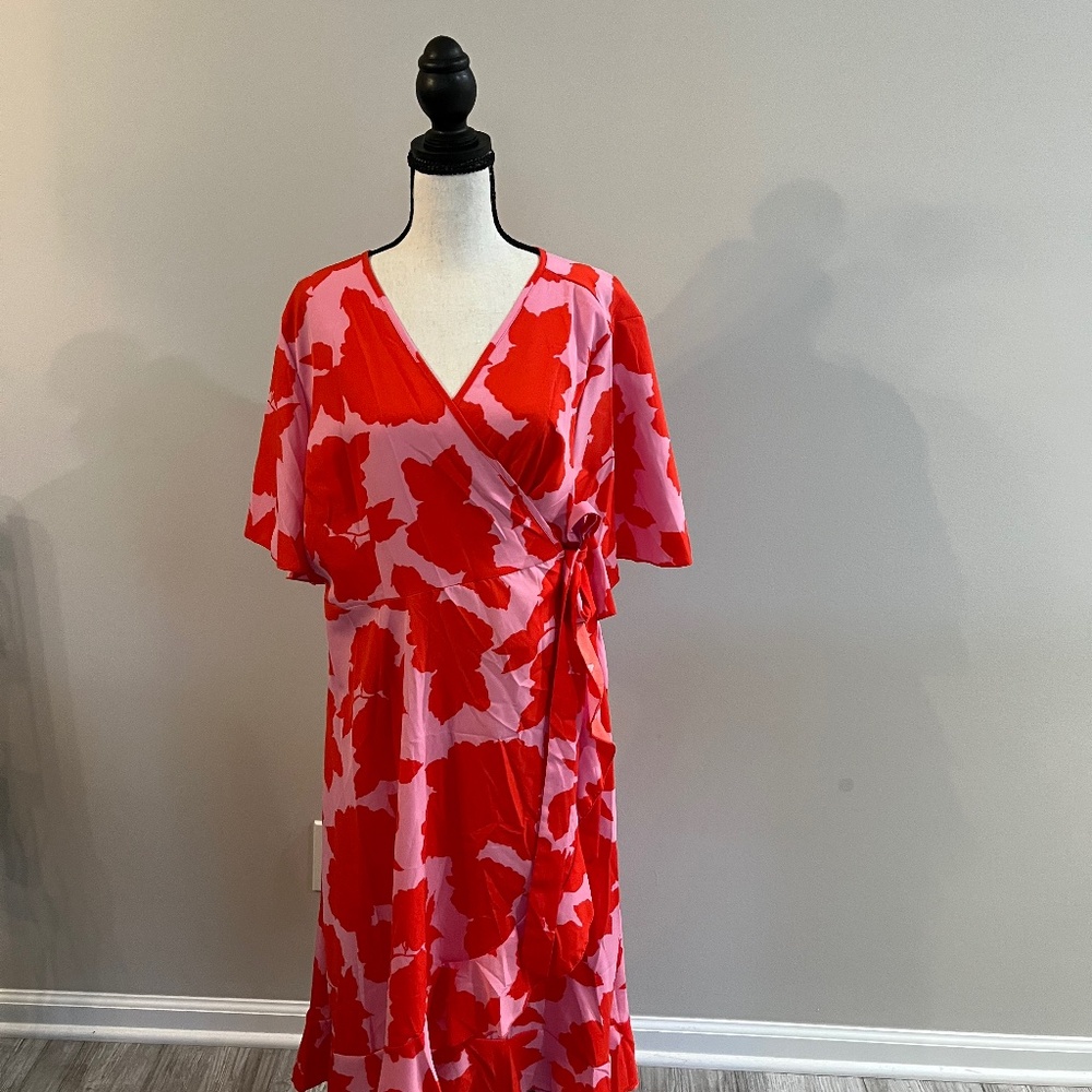 Floral wrap dress